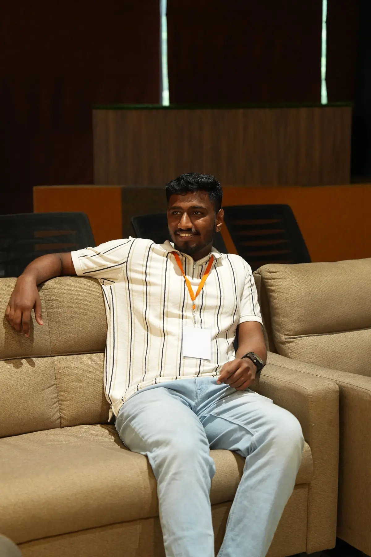 Nithin Daniel at a tech community event in Kerala, India